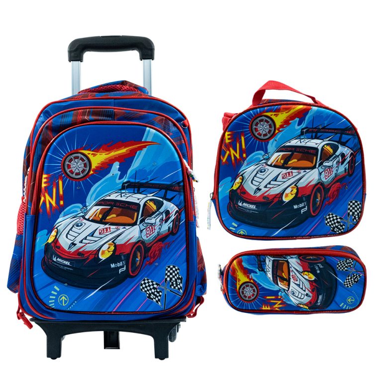 set-3-piezas-mochila-lonchera-cartuchera-carro-azul-modder-escolar-niño-compradorvip